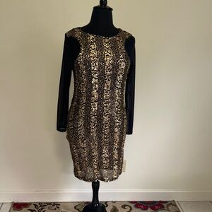 Elegant Black and Gold Dress